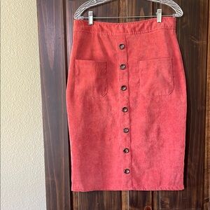 Orange Creek Pink Knee-Length Stretchy Pencil Skirt Casual Size M